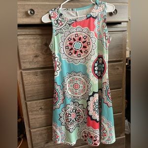 Sleeveless Flare Cotton Dress size large